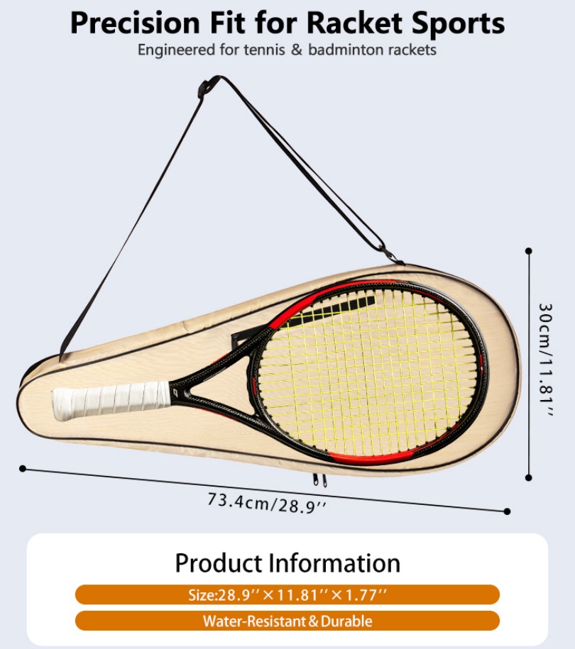 Portable Tennis Racket Bag Cov - Racket Cover Bag reseña y precio
