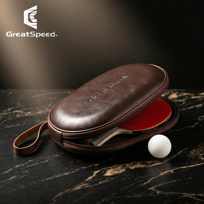 Top-grain Leather Table Tennis - Racket Cover Bag reseña y precio