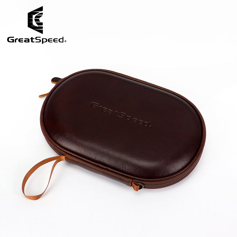 Top-grain Leather Table Tennis - Racket Cover Bag reseña y precio