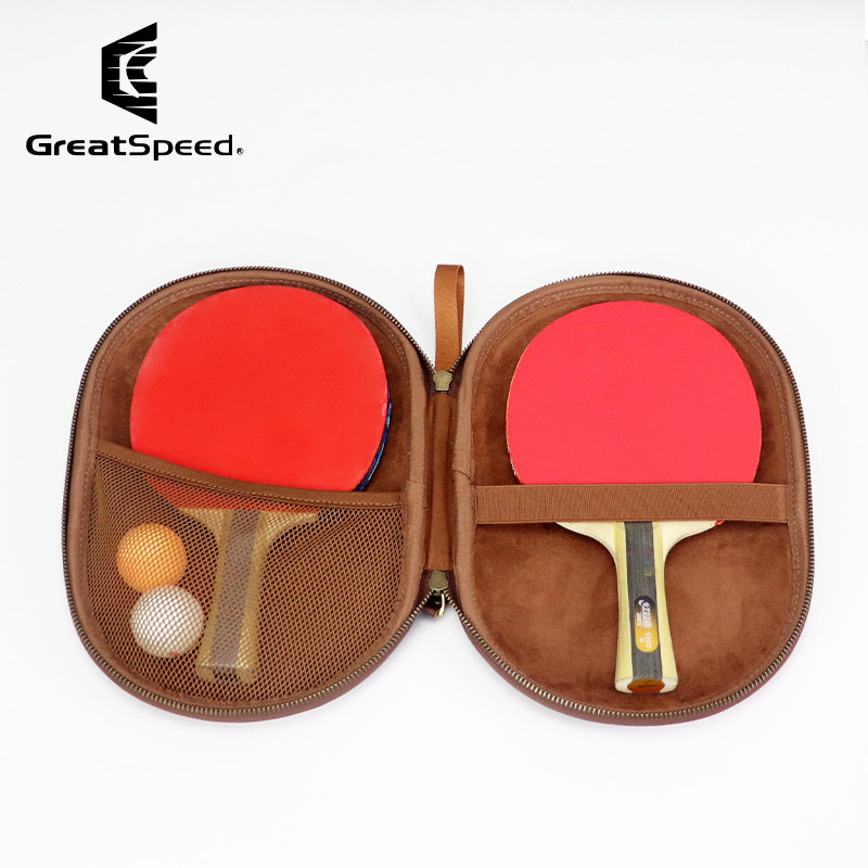 Top-grain Leather Table Tennis - Racket Cover Bag reseña y precio