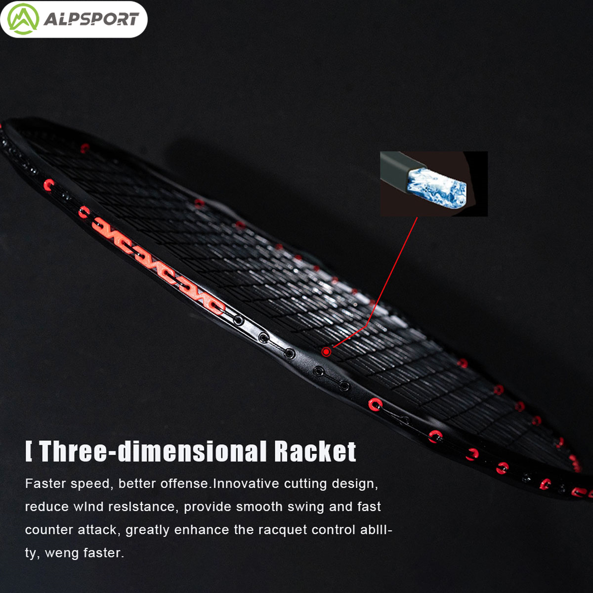 Alpsport MH-V5 5U 75g Wave Leg - Li Ning Racket reseña y precio